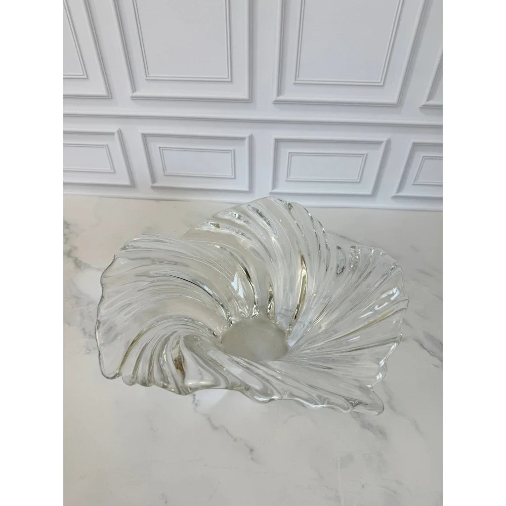 Mikasa Belle Epoque Crystal Swirled Ruffled 10.5